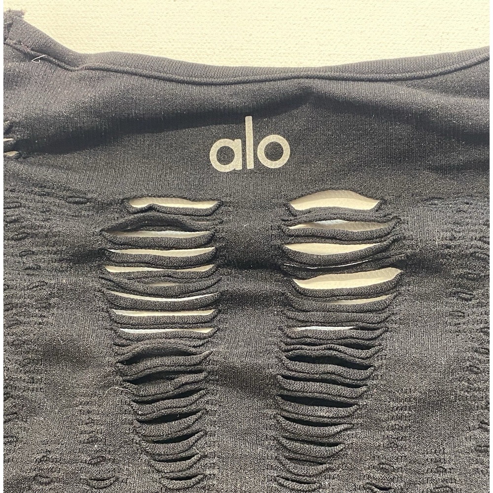 Alo Yoga Wanderer Long Sleeve Cut Out Shirt. 4-Way Stretch. Medium - Picture 3 of 4